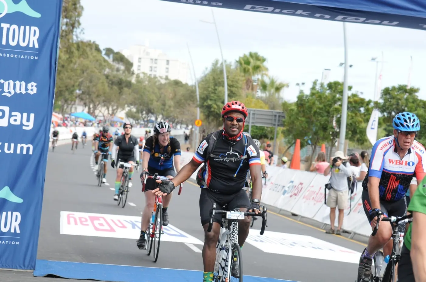 Solly Moeng taking part in a cycling event